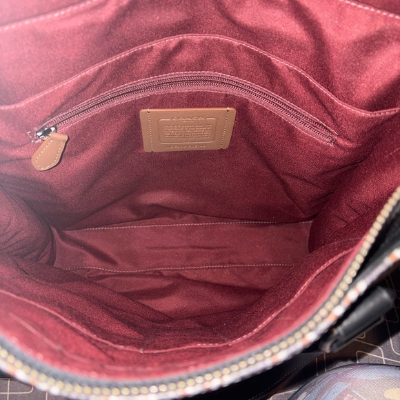 Graham Structured Tote Bag With Coach Monogram Print - Picture 6 of 12